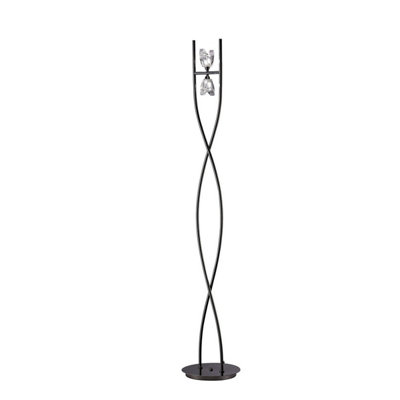 Luminosa Lighting Luminosa Eclipse Floor Lamp 2 Light G9Black Chrome from B&Q
