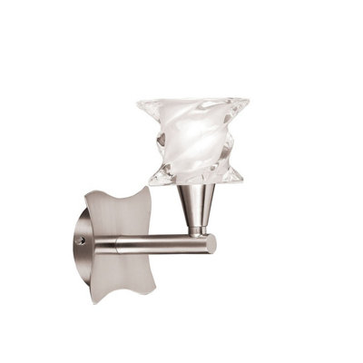 Luminosa Lighting Luminosa Salomon Wall Lamp Switched 1 Light G9Satin Nickel from B&Q