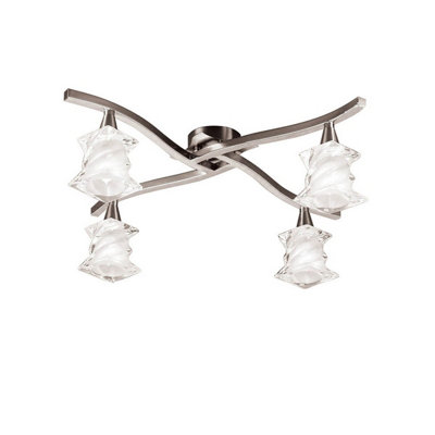 Luminosa Lighting Luminosa Salomon Ceiling 4 Light G9Polished Chrome from B&Q