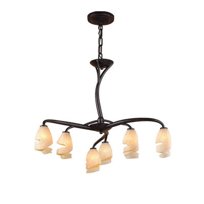 Luminosa Lighting Luminosa Forest Pendant 3 Arm 6 Light G9Brown/black Oxide from B&Q