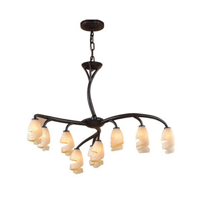 Luminosa Lighting Luminosa Forest Pendant 3 Arm 9 Light G9Brown/black Oxide from B&Q