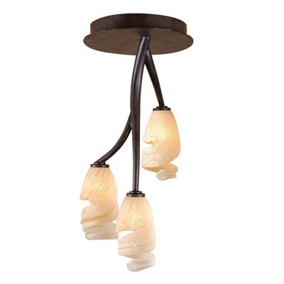 Luminosa Lighting Luminosa Forest Ceililng 3 Light G9Brown/black Oxide from B&Q