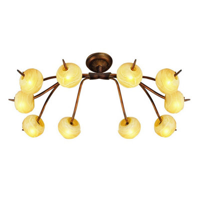 Luminosa Lighting Luminosa (0038 001) Wave Ceiling 10 Light G9Rustic Gold from B&Q