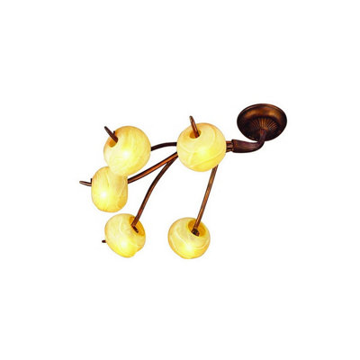 Luminosa Lighting Luminosa (0038 003) Wave Ceiling 5 Light G9Rustic Gold from B&Q