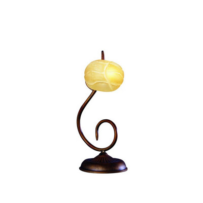 Luminosa Lighting Luminosa (0038 007) Wave Table Lamp 1 Light G9Rustic Gold from B&Q