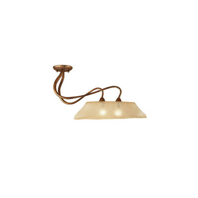 Luminosa Lighting Luminosa (0039 004) Tentacle Ceiling 2 Light E14Rustic Gold from B&Q