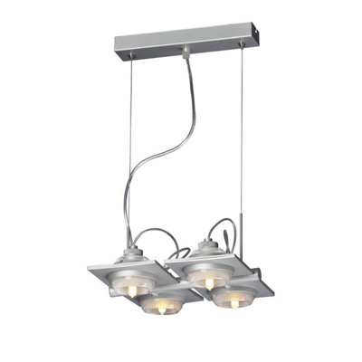 Luminosa Lighting Luminosa (0040 004) Ull Pendant 4 Light G9 Silver Grey