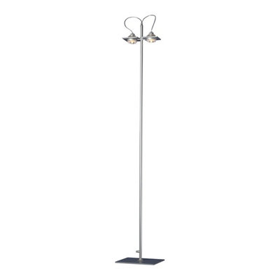 Luminosa Lighting Luminosa (0040 009) Ull Floor Lamp 2 Light G9 Silver GreyNot Led/cfl Compatible