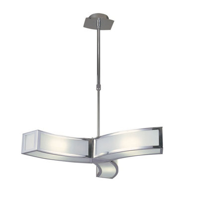 Luminosa Lighting Luminosa Duna Gu10 Pendant 3 Light L1/sgu10Polished Chrome from B&Q