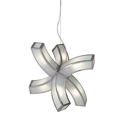 Luminosa Lighting Luminosa Duna Gu10 Pendant 6 Arms 6 Light L1/sgu10Polished Chrome from B&Q