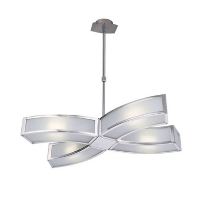 Luminosa Lighting Luminosa Duna Gu10 Pendant 4 Light L1/sgu10Polished Chrome from B&Q