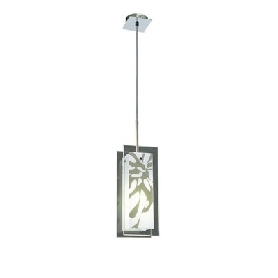 Luminosa Lighting Luminosa Euphoria Pendant 1 Light L1/sgu10Polished Chrome/opal White Glass from B&Q