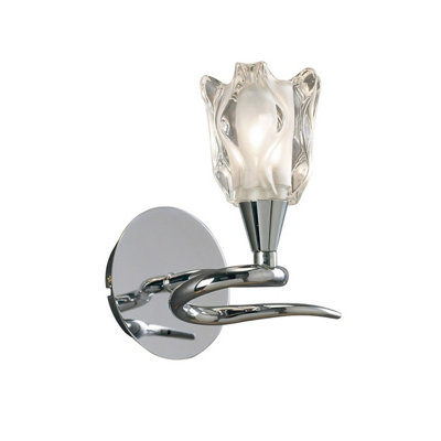 B&Q -  Luminosa Amel Wall Lamp Switched 1 Light L1/sgu10Polished Chrome