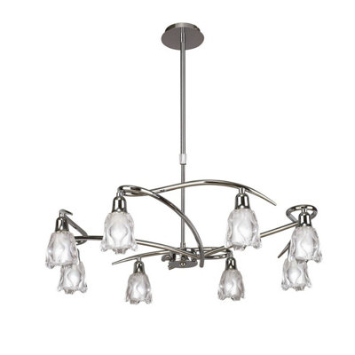 Luminosa Lighting Luminosa Amel Telescopic 8 Light L1/sgu10Polished Chrome from B&Q