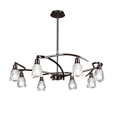 Luminosa Lighting Luminosa Amel Telescopic 8 Light L1/sgu10Black Chrome from B&Q