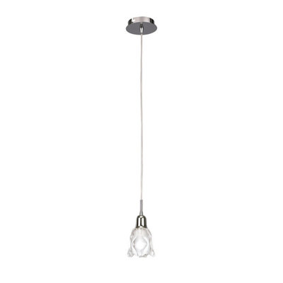 B&Q -  Luminosa Amel Pendant 1 Light L1/sgu10Polished Chrome
