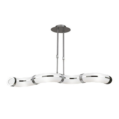 Luminosa Lighting Luminosa Guss Telescopic Gu10 4 Light L1Sgu10 BarPolished ChromeWhite Acrylic from B&Q