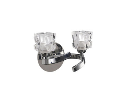 B&Q -  Luminosa Ice Wall Lamp Switched 2 Light G9 EcoPolished Chrome
