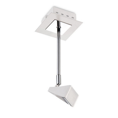 Luminosa Lighting Luminosa Filippo Telescopic Spot Light 1 Light 5W 3000K450LmMatt White/polished Chrome from B&Q