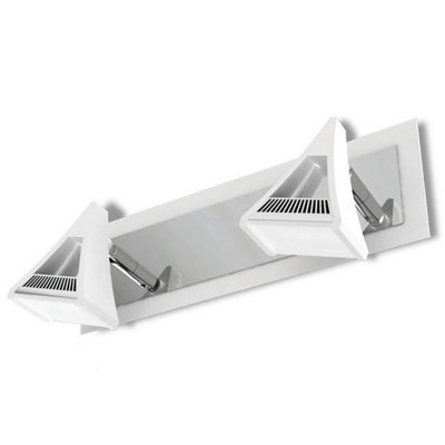 Luminosa Lighting Luminosa Filippo Linear Spot Light 2 Light Led 10W 3000K900LmMatt White/polished Chrome3Yrs Warranty from B&Q