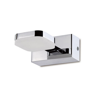Luminosa Lighting Luminosa Gio Wall Lamp 1 Light 5W Led 3000K450LmPolished Chrome/frosted Acrylic from B&Q