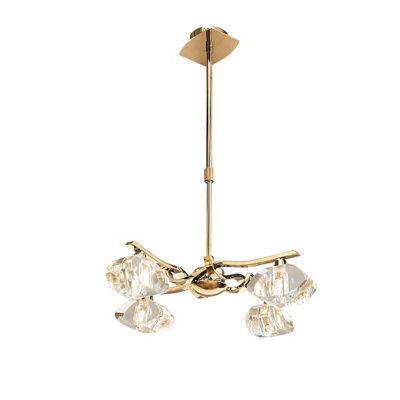 Luminosa Lighting Luminosa Alfa Telescopic 4 Light G9 French Gold from B&Q