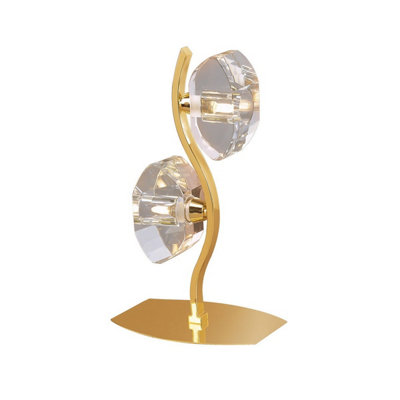 Luminosa Lighting Luminosa Alfa Table Lamp 2 Light G9 French Gold from B&Q