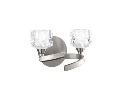 B&Q -  Luminosa Ice Wall Lamp Switched 2 Light G9 EcoSatin Nickel
