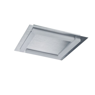 Luminosa Lighting Luminosa Verona Square Ceiling 4 Light 20W Led 3000K1800LmSatin Aluminium/frosted Acrylic from B&Q