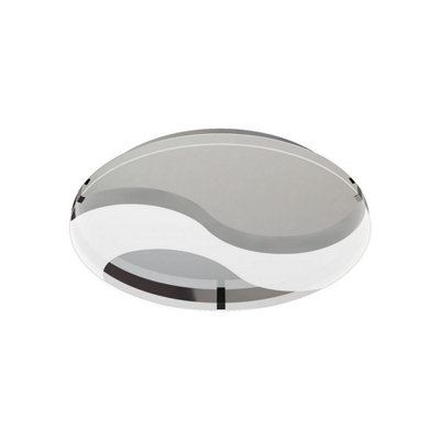 Luminosa Lighting Luminosa Jersey Ceiling 20W Led Round 3000K1800LmPolished Chrome/opal White Glass from B&Q