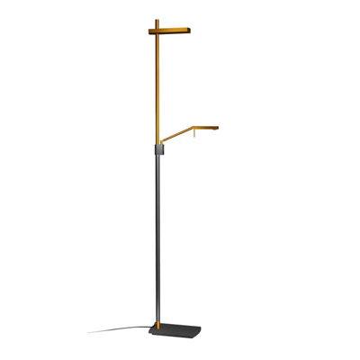 Luminosa Lighting Luminosa Phuket Floor Lamp 2 Light 21W Down 7W Up Led 3000K3000LmTouch DimmerCopper/anthracite from B&Q