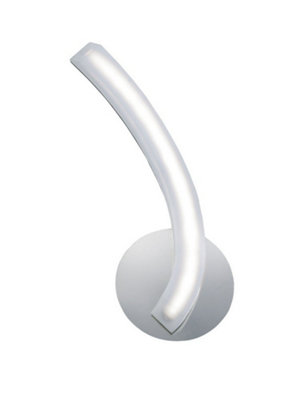 B&Q -  Luminosa On Wall Lamp Left Switched 5W Led 3000K500LmPolished ChromeFrosted Acrylic