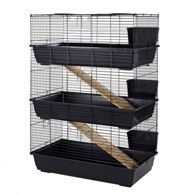 B&Q -  Rabbit 100 Triple Cage Indoor For Rabbits & Guinea Pigs