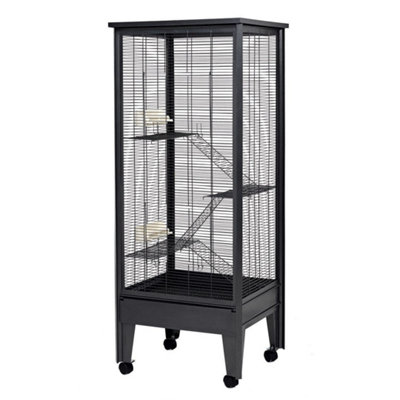 Little Friends All Metal Chew Proof Tall Chinchilla Cage Grey from B&Q