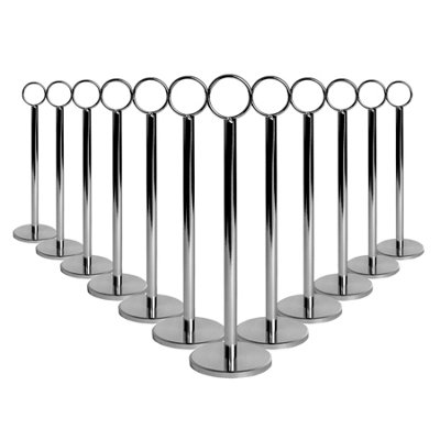 B&Q -  12X Table Number Card Holders20CmPlace Card Holder Number Stands For WeddingRestaurant MenuMemoParty