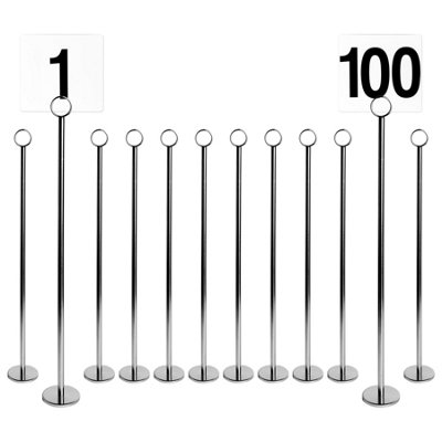 Argon Tableware Unisex Silver Table Numbers With Holders - Pack Of 50 46Cm - Image 5