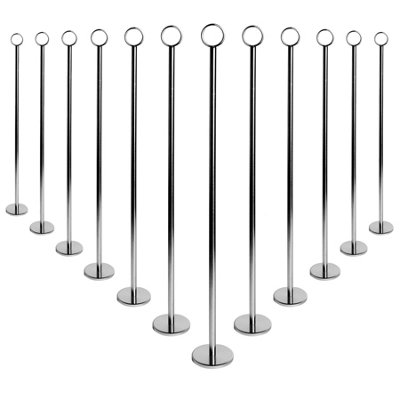 B&Q -  12X Table Number Card Holders46CmPlace Card Holder Number Stands For WeddingRestaurant MenuMemoParty