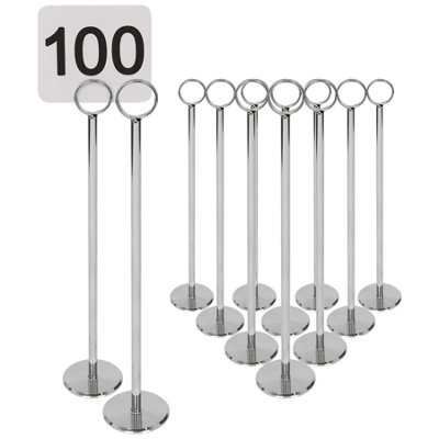 B&Q -  100 Table Numbers With 30Cm HoldersPlace Cards & Holder Stands Set For WeddingRestaurantMemo & Party