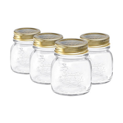 Bormioli Rocco Quattro Stagioni Glass Preserving Jars - Clear - Pack Of 4 150Ml