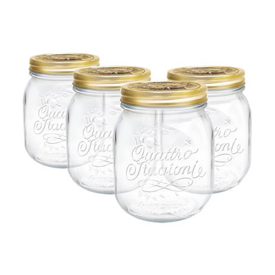 Bormioli Rocco Quattro Stagioni Glass Preserving Jars700MlClearPack Of 4 from B&Q