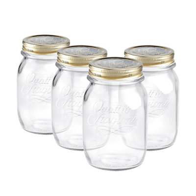 Bormioli Rocco Quattro Stagioni Glass Preserving Jars - 500Ml - Clear - Pack Of 4