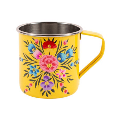 Billycan Camping Mug - 450Ml - Buttercup Pansy