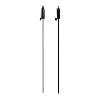 Harbour Housewares Black 1.46M Stainless Steel Round Garden Torches - Pack Of 2 - Image 4
