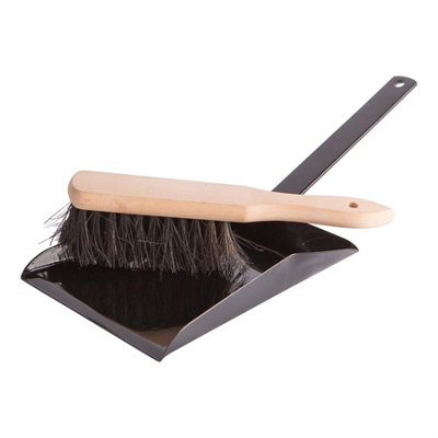 Hammer and Tongs Hammer & Tongs Fireplace Dustpan & Brush SetBlack Gloss from B&Q