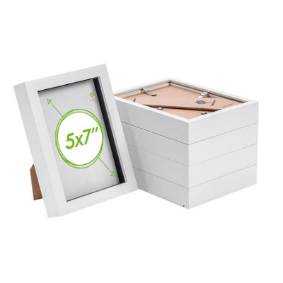 Nicola Spring 5 X 7" Photo Frames3D Photo Frame Picture Frame Box Portrait Display Case With Spacer (20 X 15Cm) X5 from B&Q