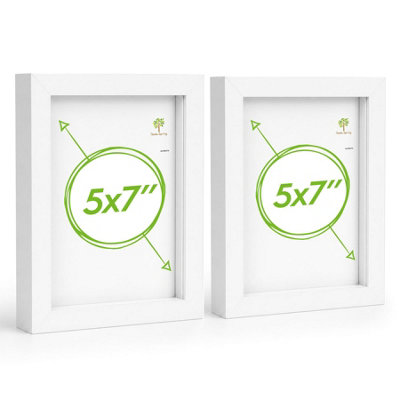 Nicola Spring 5 X 7" Photo Frames3D Photo Frame Picture Frame Box Portrait Display Case With Spacer (20 X 15Cm) X2 from B&Q