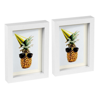 Nicola Spring 5 X 7" Photo FramesIvory Mount 3D Photo Frame Picture Frame Box Portrait Display Case & Spacer (20 X 15Cm) X2 from B&Q