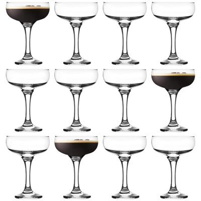 LAV Glassware Lav 12X Misket Espresso Martini Glasses235Ml Espresso Margarita Champagne Cocktail Gin Wine Drinking Party Coupe Glass Set from B&Q