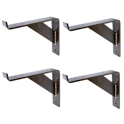 Hammer And Tongs Hammer & Tongs Gallows Style Scaffold Board Shelf Bracket - D240mm - Raw - Pack Of 4