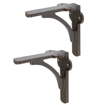 Hammer And Tongs Hammer & Tongs Curved Iron Shelf Bracket - D100mm - Raw - Pack Of 2